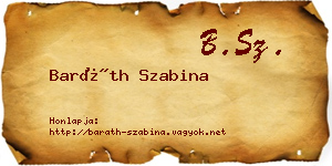 Baráth Szabina névjegykártya