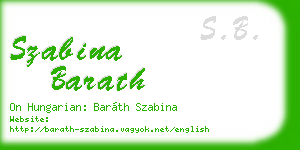 szabina barath business card